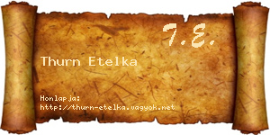 Thurn Etelka névjegykártya